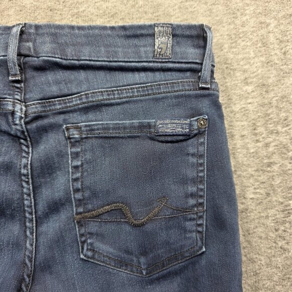 7 For All Mankind Jeans Womens 29 Medium Wash Kimmie Bootcut Stretch Denim USA - Picture 3 of 10